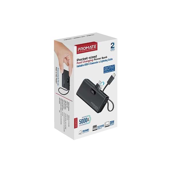 Фото - Батарея мобільна Promate 5000mAh (nanopack-5.black)