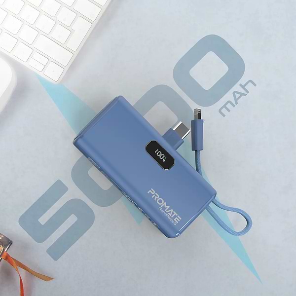 Фото - Батарея мобильная Promate 5000mAh (nanopack-5.navy)