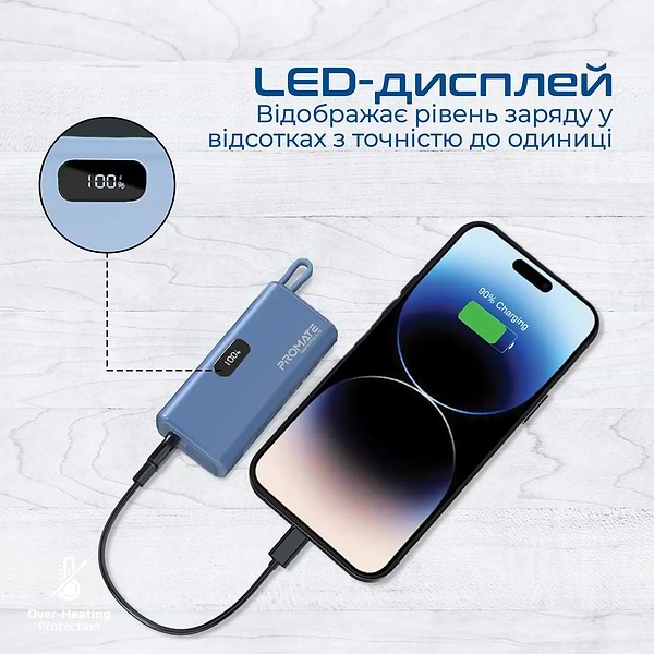 Фото - Батарея мобильная Promate 5000mAh (nanopack-5.navy)