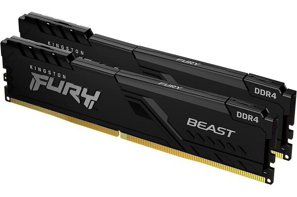 Фото - Уцінка - Память DDR Kingston 2x16GB DDR4 3733 Fury Beast Black (KF437C19BB1K2/32)