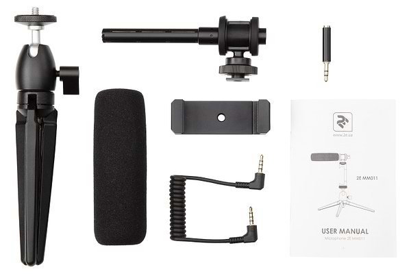 Фото - Мікрофон вокальний провідний 2E MM011 Vlog KIT 3.5mm (2E-MM011_OLD)