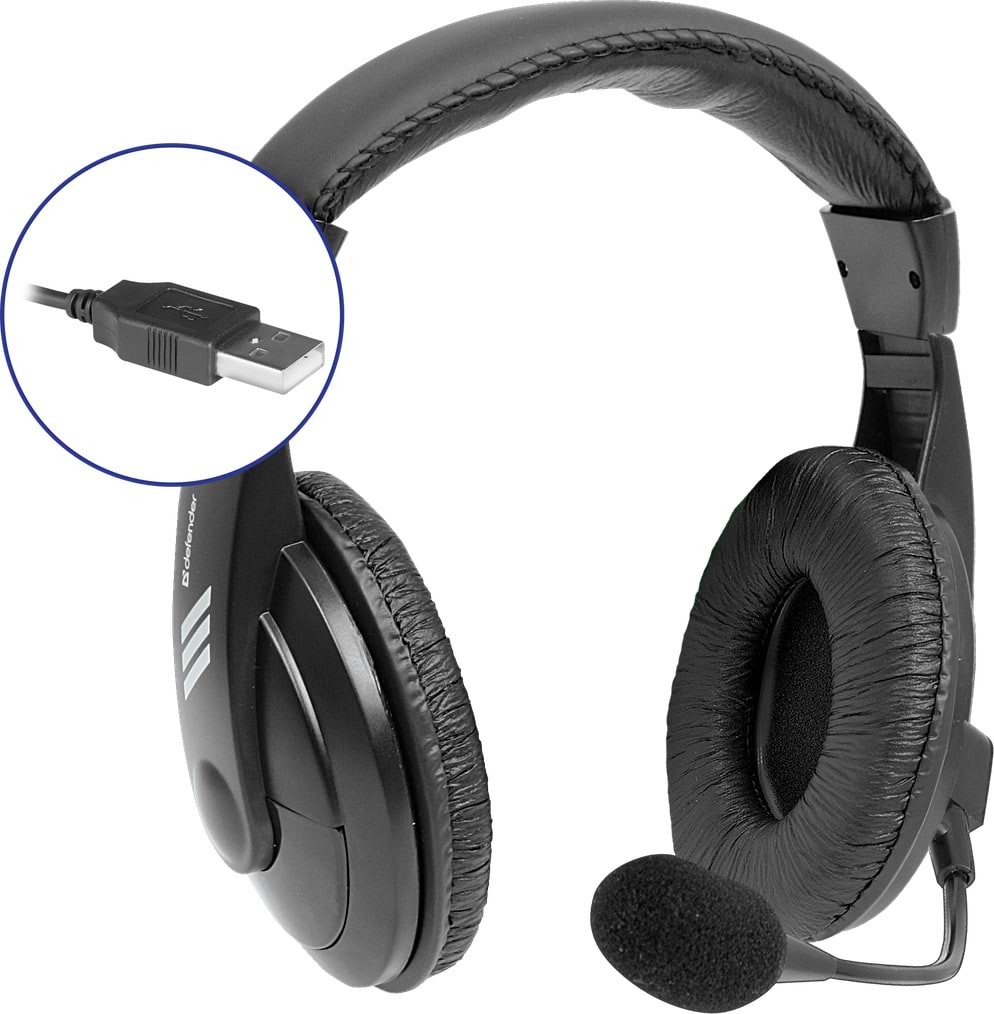 Гарнитура проводная Defender Gryphon 750U USB (63752) - Фото 1