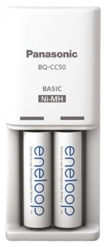 Фото - З/устройство для аккумуляторов AA/AAA Panasonic Compact Charger+Eneloop NI-MH AA 2000 мАг 2 шт. (K-KJ50MCD20E)