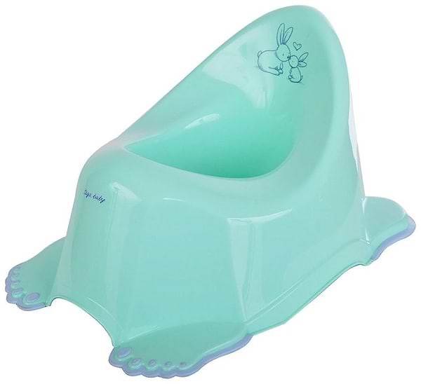 Фото - Горшок детский Tega Baby Зайчики с антискользящей резиной Мятный (KR-001-105)