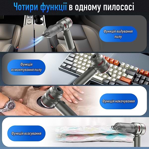 Фото - Автомобільний пилосос Suitu ST-6659 Silver Red