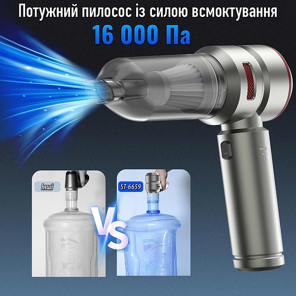 Фото - Автомобільний пилосос Suitu ST-6659 Silver Red