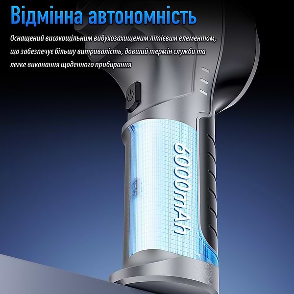 Фото - Пылесос ручной для автомобиля Suitu ST-6687 Silver Black