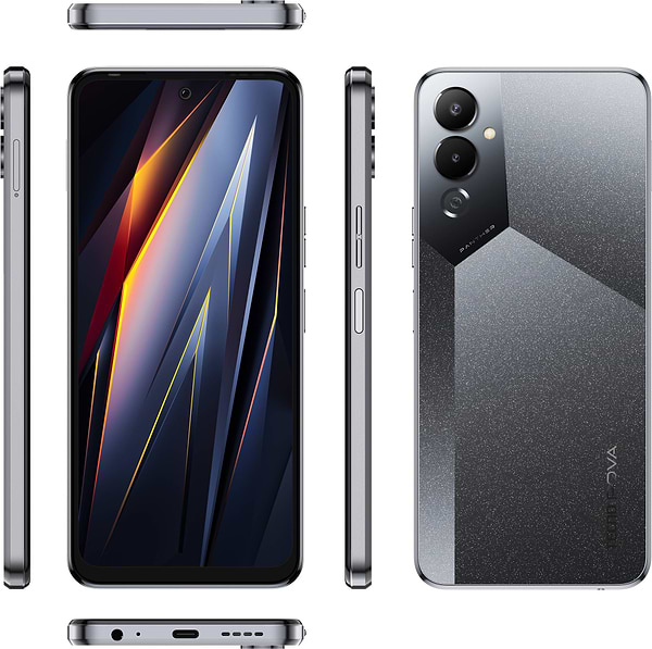 Фото - Смартфон Tecno Pova-4 8/128Gb Uranolith Grey (LG7n)