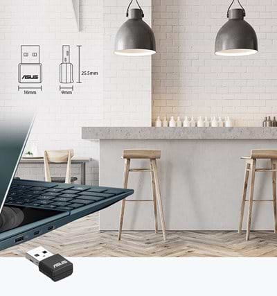 Фото - USB-адаптер мережі WiFi Asus USB-AX55 nano (90IG06X0-MO0B00)