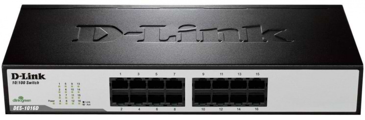 Коммутатор локальної мережі (Switch) D-Link DES-1016D/E