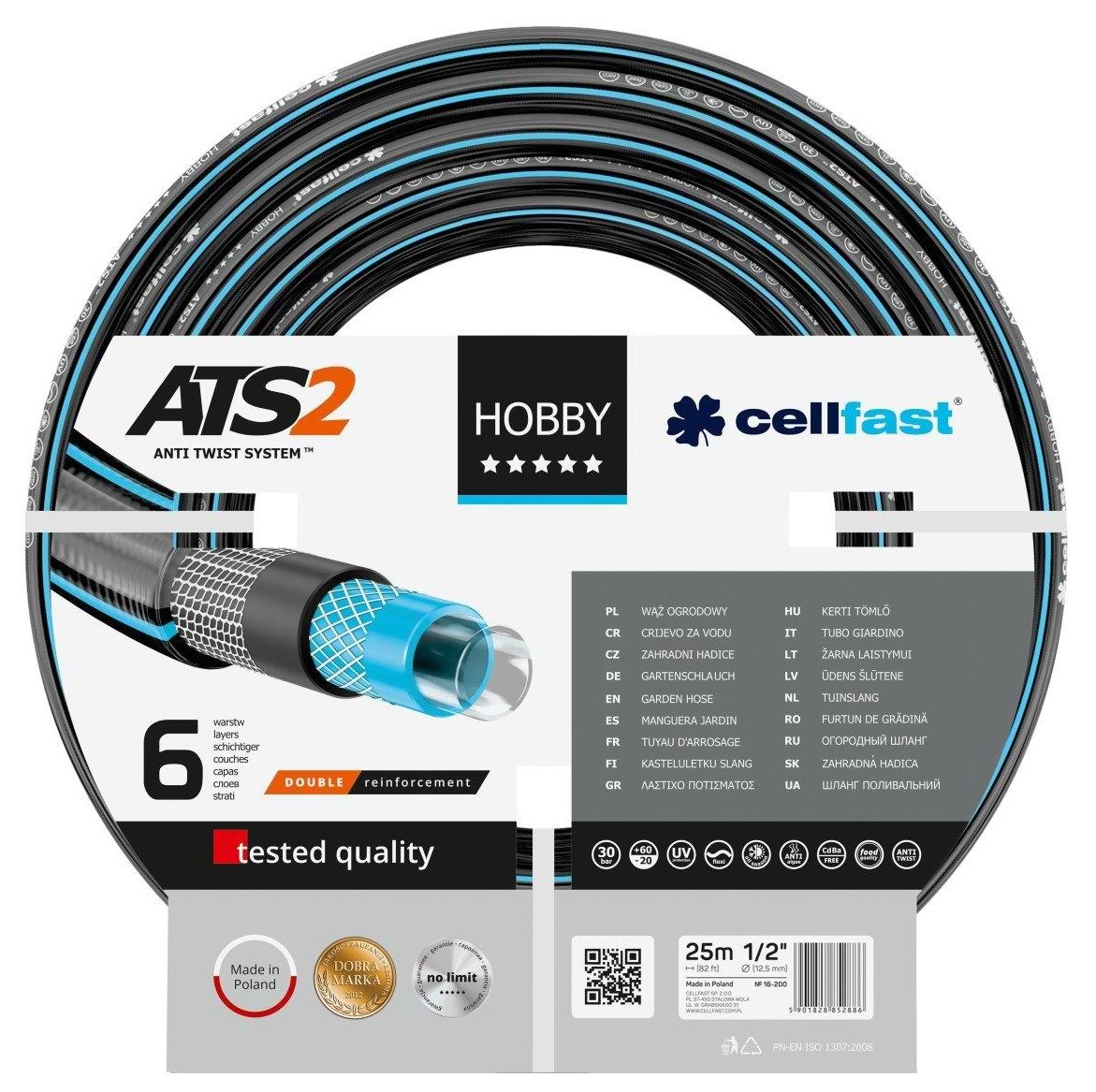 Шланг поливочний Cellfast Hobby Ats 1/2" (16-200)