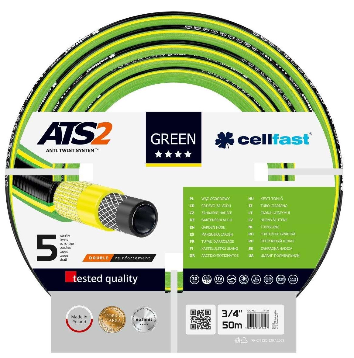 Шланг поливочний Cellfast Green Ats 3/4" (15-121)