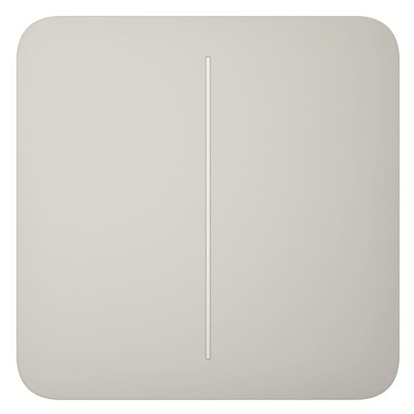 Фото - Кнопка для двоклавішного вимикача Ajax SoloButton 2-gang for LightSwitch, Jeweler Oyster (000029844)