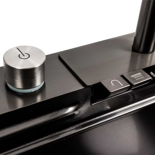 Фото - Мойка кухонная Platinum 75x45G черная Handmade "Водопад"