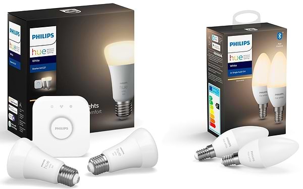 Фото - Розумна лампа Philips Bridge E27 White 2 шт. та E14 White 2 шт. (BRIDGE+E27W_2PCS+E14W_2P)