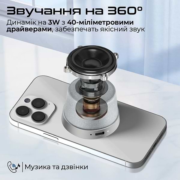 Фото - Портативна акустика Promate punch.silver