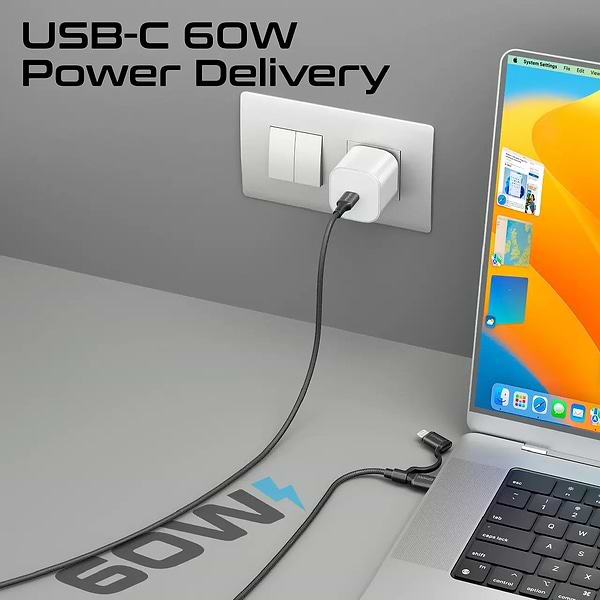 Фото - Кабель синхронізації даних Promate Type-C-Lightning/USB Type-C (powerlink-cci.black)