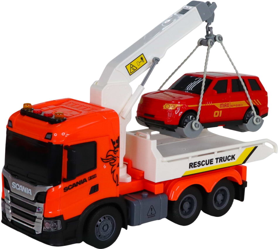 Купить Наземная спецтехника TechnoDrive Big Truck – ЭВАКУАТОР SCANIA С МАШИНОЙ (свет, звук) (6408KS) - Фото 1 Наземная спецтехника TechnoDrive Big Truck – ЭВАКУАТОР SCANIA С МАШИНОЙ (свет, звук) (6408KS) - Фото 1