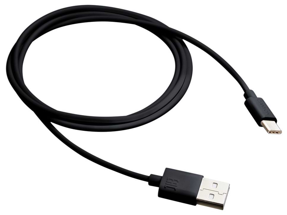 Кабель синхронізації даних Canyon Type-C USB 1m Black (CNE-USBC1B) - Фото 1