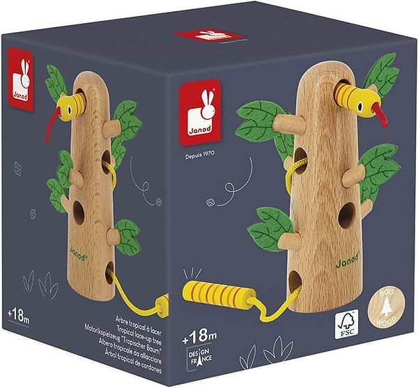 Фото - Настільна гра (до 2 років) Janod дерево тропік (J08265)