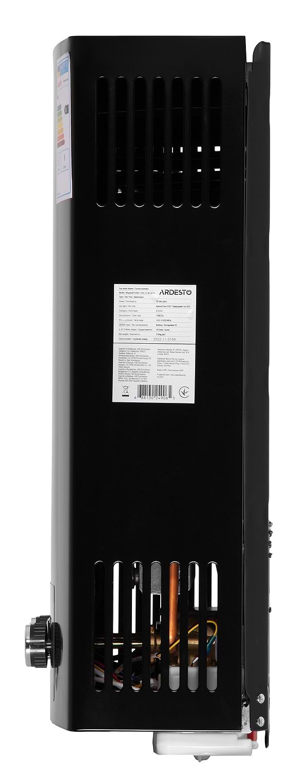 Фото - Газова колонка Ardesto TFGBH-10B-X2-Black