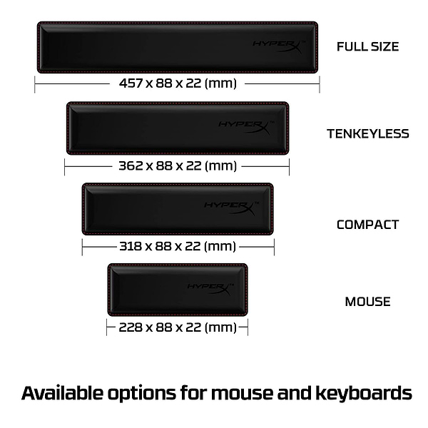 Фото - Подставка под запястье HyperX Wrist Rest Compact Black (4Z7X0AA)