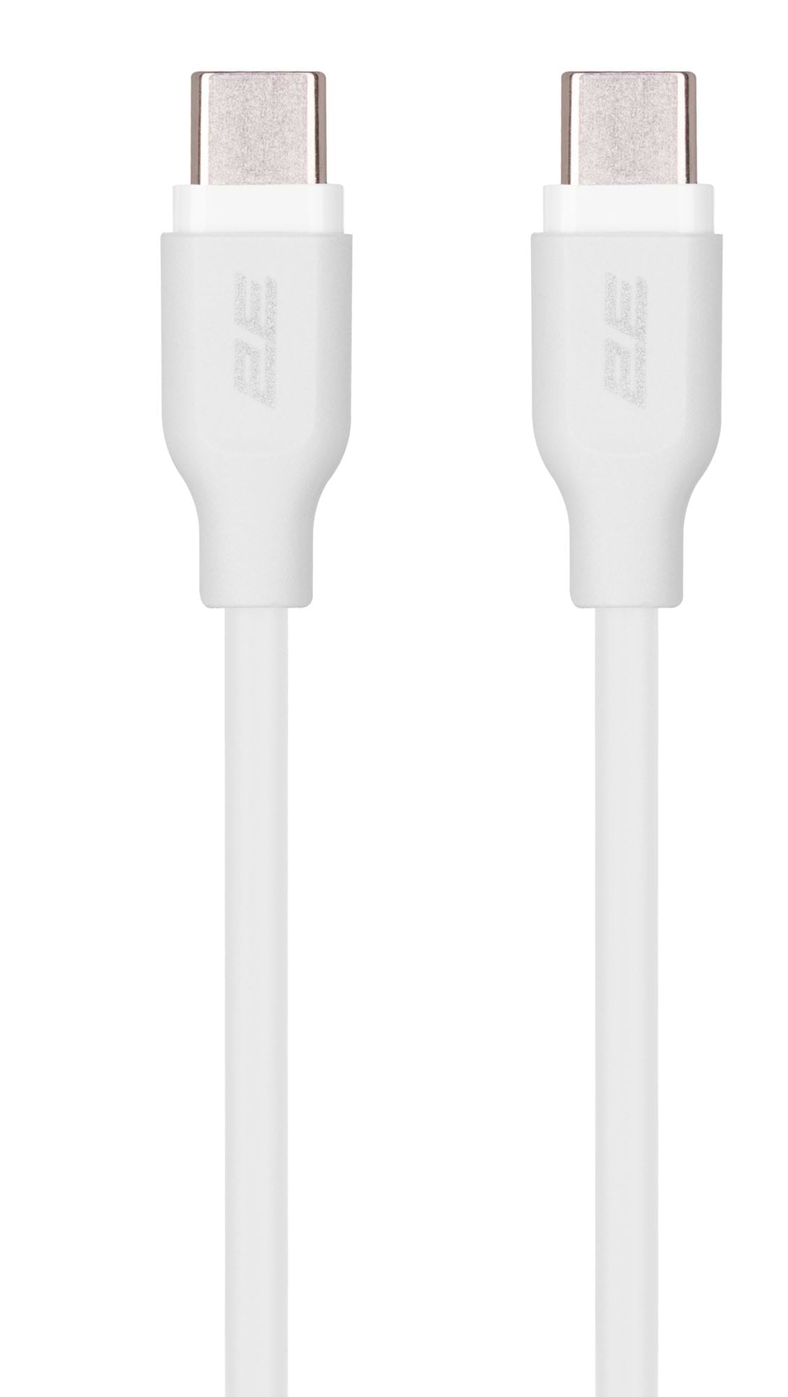 Кабель синхронізації даних 2E USB-C - USB-C Glow 60W 1 m White (2E-CCCC-WH)
