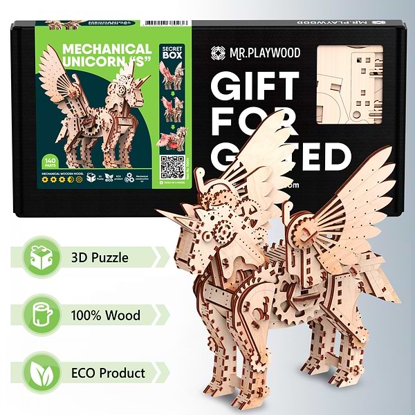 Фото - 3D пазли Mr.Playwood Єдиноріг S (10604)