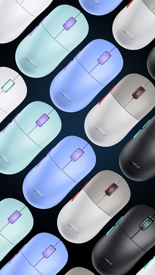 Фото - Миша бездротова ігрова Xtrfy M8 WIRELESS Frosty Purple (M8W-RGB-PURPLE)