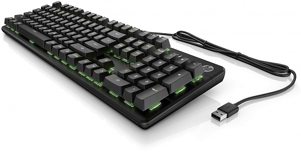 Фото - Клавіатура дротова ігрова HP Pavilion Gaming 550 RGB 104key Red Hybrid USB (9LY71AA) Black