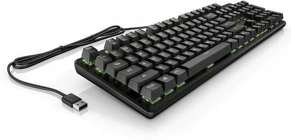 Фото - Клавіатура дротова ігрова HP Pavilion Gaming 550 RGB 104key Red Hybrid USB (9LY71AA) Black