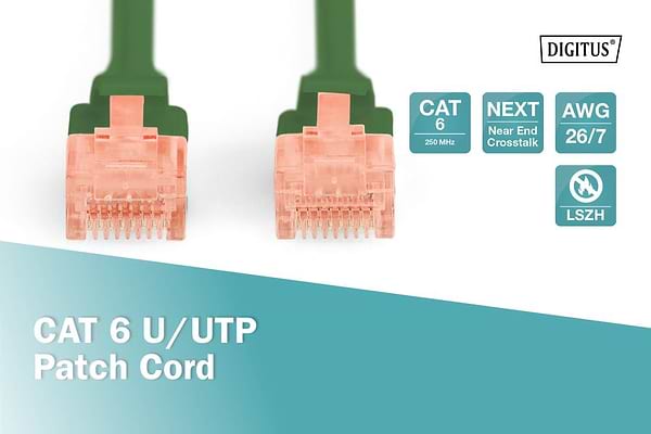 Фото - Кабель патч-корд Assmann CAT6 U/UTP 10 м (DK-1617-100/G)