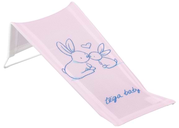 Гамак для купания в ванночку Tega Baby с рисунком Зайчики, Светло-розовый (KR-026-104) - Фото 1