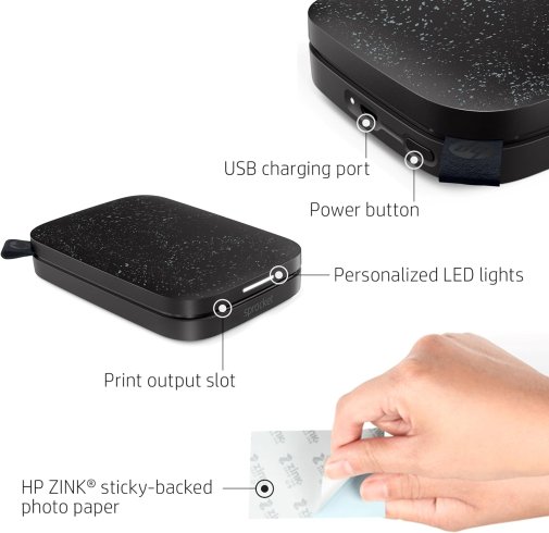 Фото - Фотопринтер HP Sprocket Black (HPISPB)