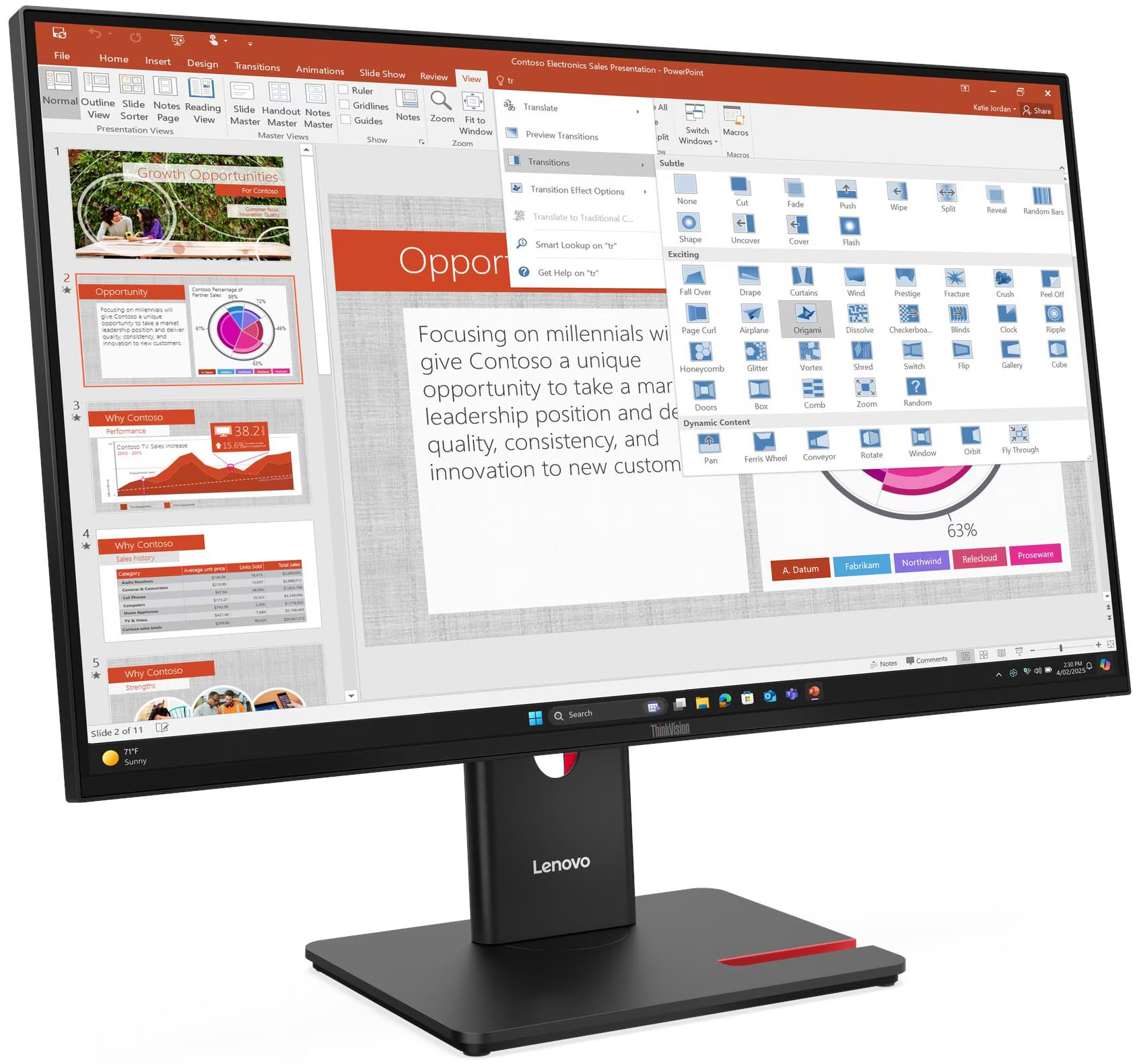 Монитор Lenovo ThinkVision T27-40 (64A5MAT6UA) - Фото 1