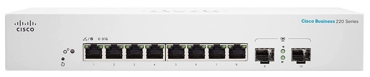 Коммутатор локальної мережі (Switch) Cisco CBS220-8T-E-2G-EU