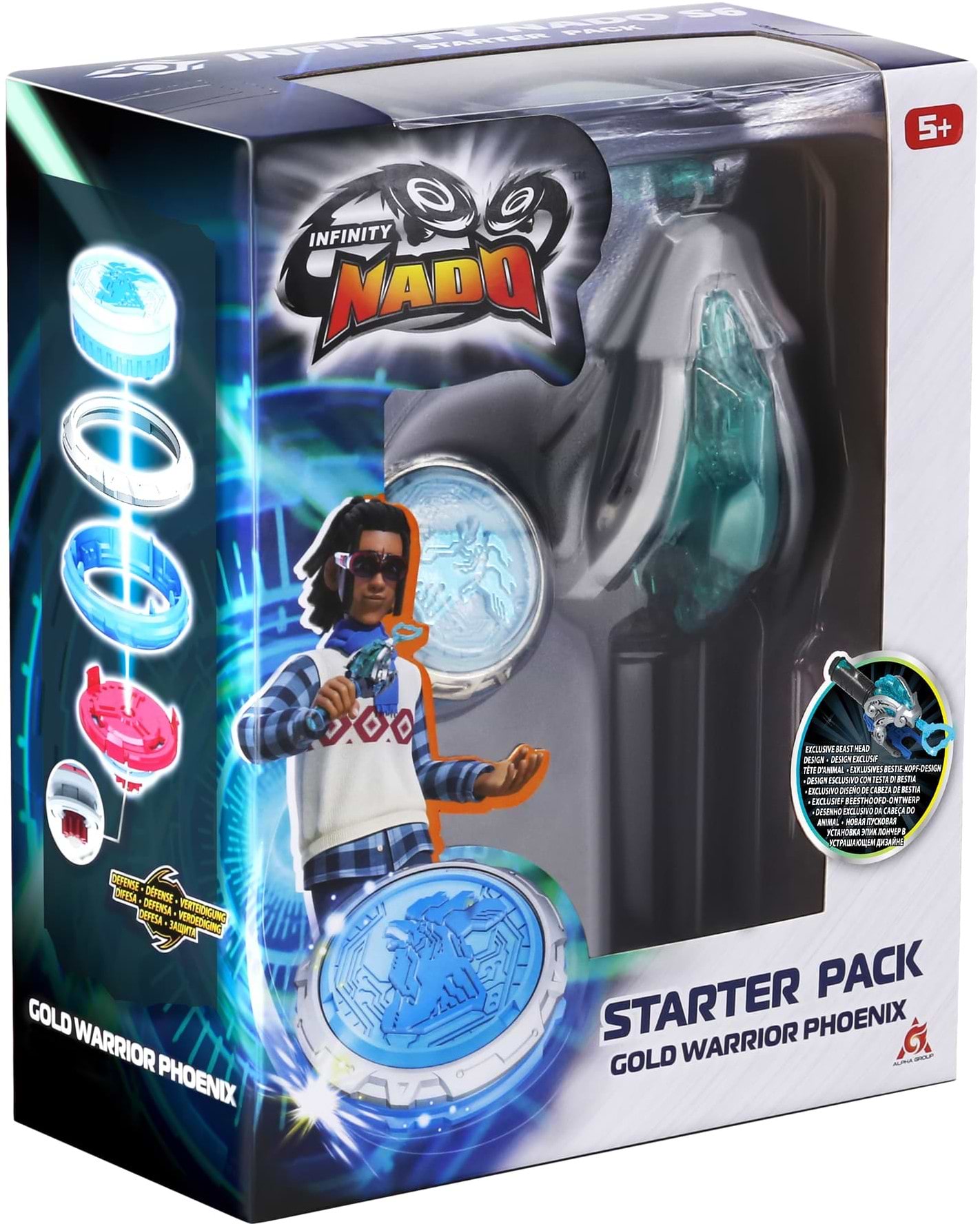 Дзига Auldey Infinity Nado VI серія Starter Pack Gold Warrior Phoenix (EU654113)