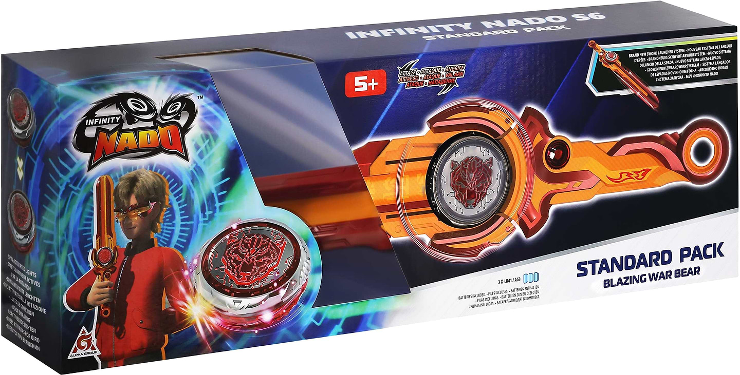 Дзига Auldey Infinity Nado VI серія Standard Pack Blazing War Bear (EU654122) - Фото 1