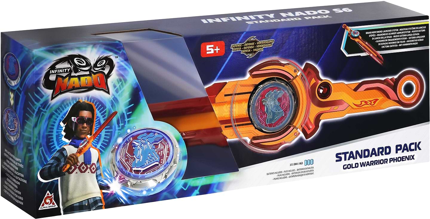 Дзига Auldey Infinity Nado VI серія Standard Pack Gold Warrior Phoenix (EU654123) - Фото 1