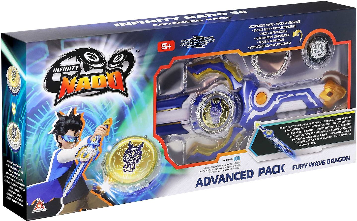 Дзига Auldey Infinity Nado VI серія Advanced Pack Fury Wave Dragon (EU654131) - Фото 1