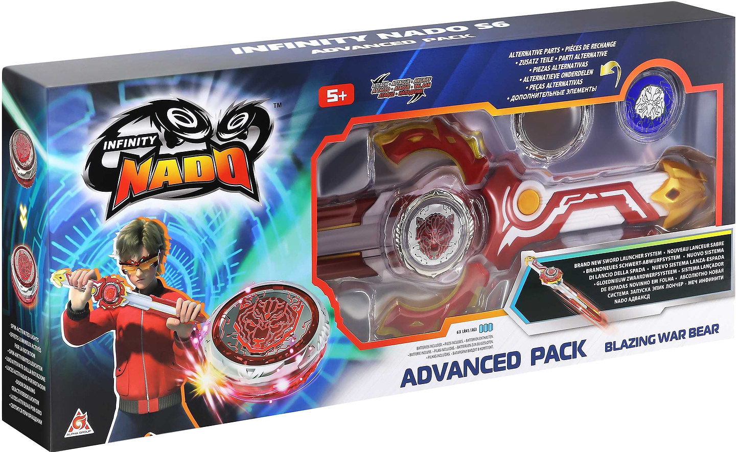 Дзига Auldey Infinity Nado VI серія Advanced Pack Blazing War Bear (EU654132) - Фото 1