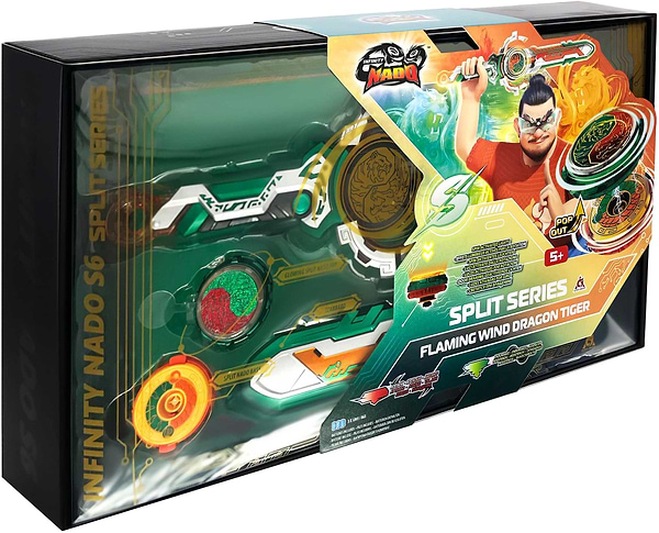 Фото - Волчок Auldey Infinity Nado VI серія Split Series Flaming Wind Dragon Tiger (EU654145)