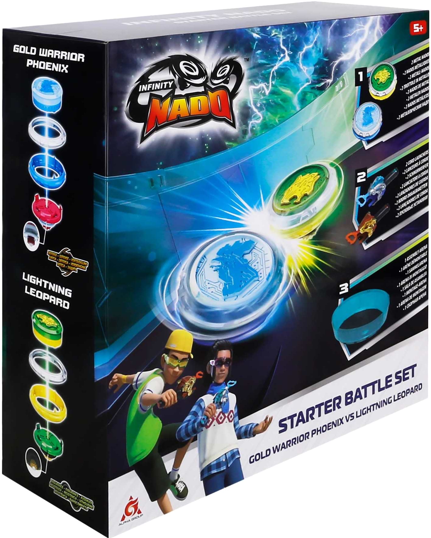Волчок Auldey Infinity Nado VI Starter Battle Set Gold Warrior Phoenix vs Lighting Leopard (EU654183) - Фото 1
