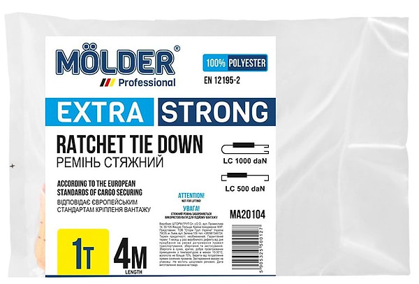 Фото - Стяжний ремінь Molder 1 т 4 м (MA20104)