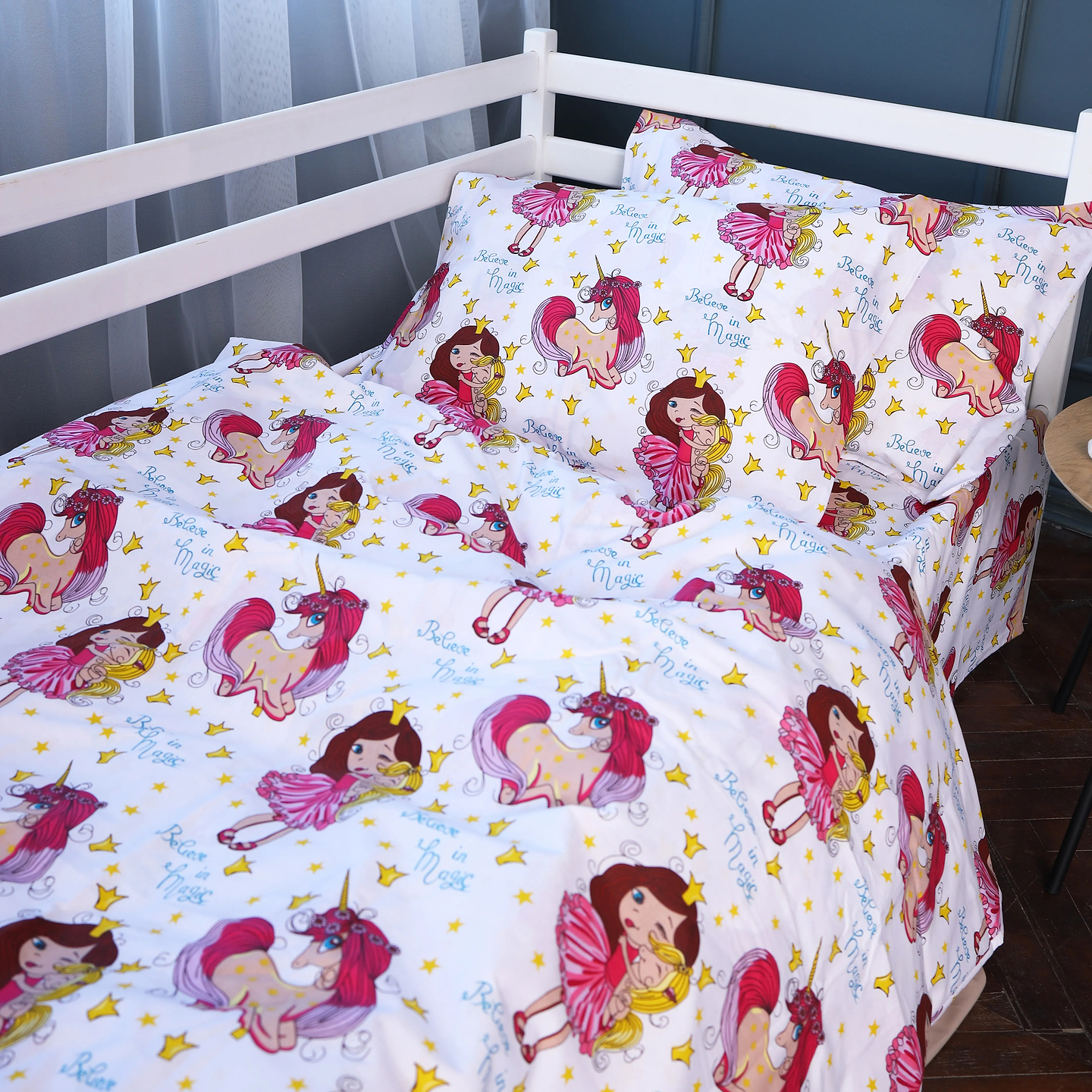 Комплект постельного белья MirSon Ranforce Elite 17-0704 Принцесса и Единорог 220х240 см (2200010501544)