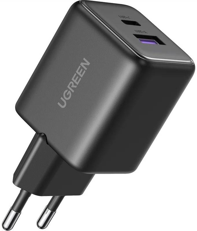 Мережевий зарядний пристрій UGREEN X516 30W 2-Port GaN Fast Charger Black (65014) - Фото 1