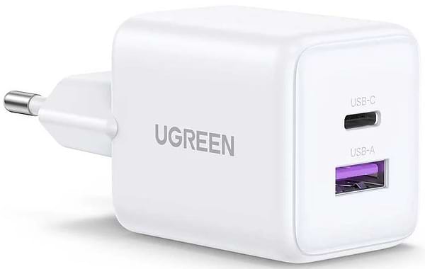 Фото - Мережевий зарядний пристрій UGREEN X516 30W 2-Port GaN Fast Charger White (65015)