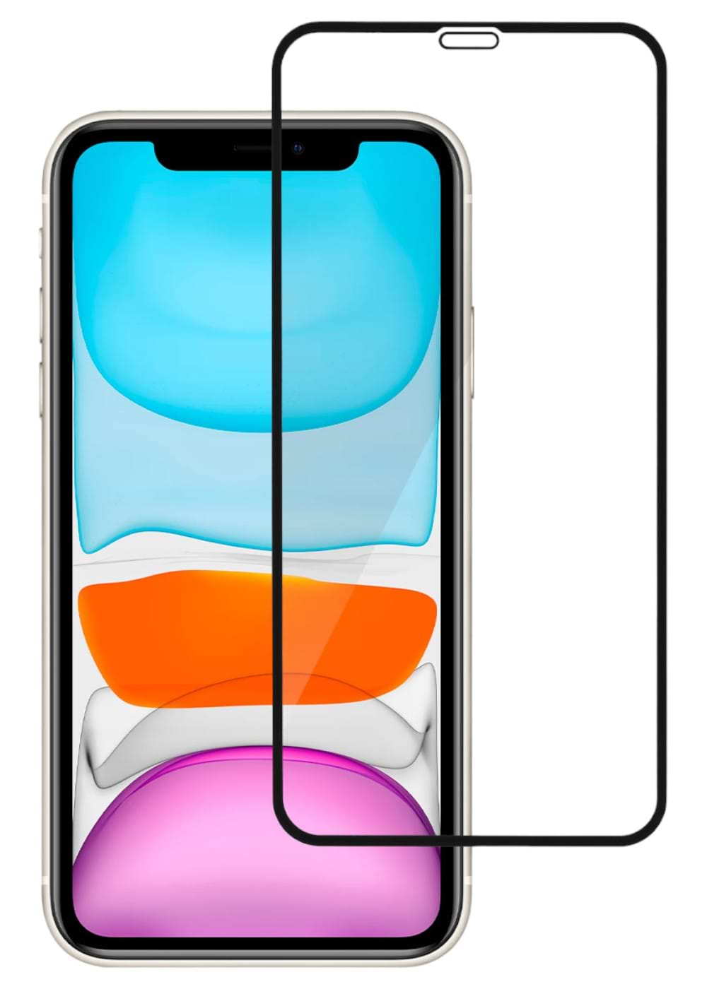 Защитное стекло для смартфона 2E for Apple iPhone 11(6.1) (2E-IP-11.-6.1-SMFCFG-BB)