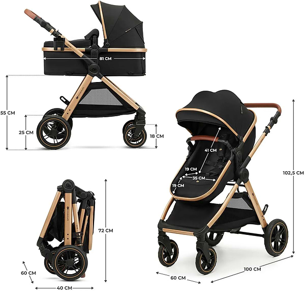 Фото - Коляска универсальная 2 в 1 Kinderkraft Esme Black (KSESME00BLK2000)