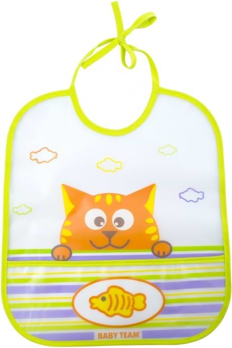 Нагрудник из клеенки Baby Team 6503_котик
